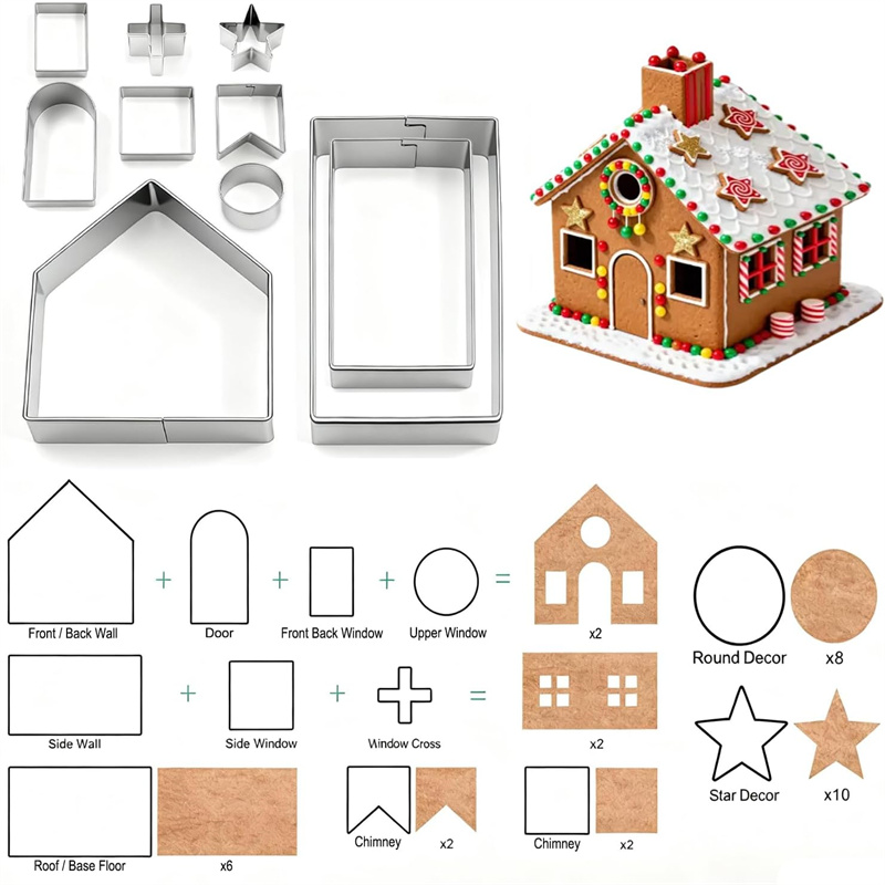 3D Christmas Gingerbread House - Cookies Pack recension och pris