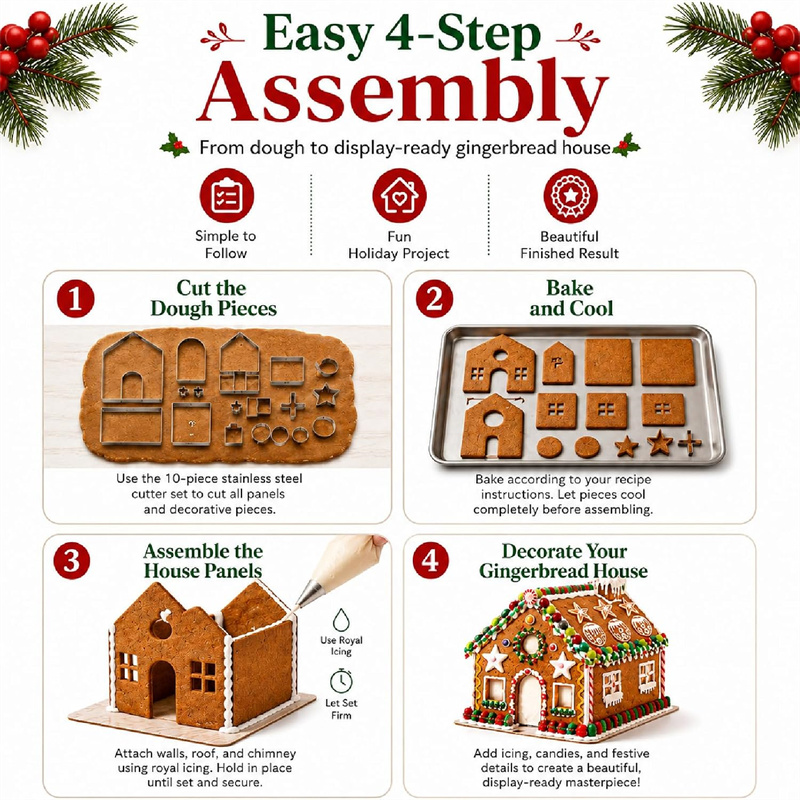 3D Christmas Gingerbread House - Cookies Pack recension och pris